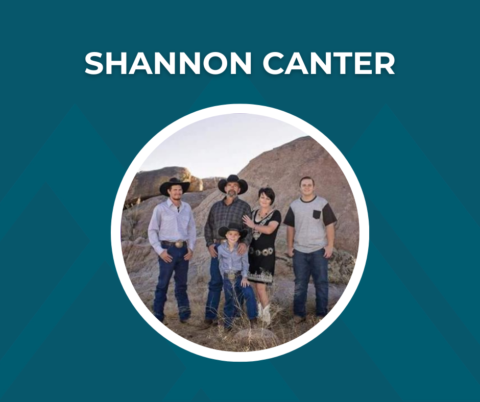 Picture of Shannon Canter with family and text "Shannon Canter"