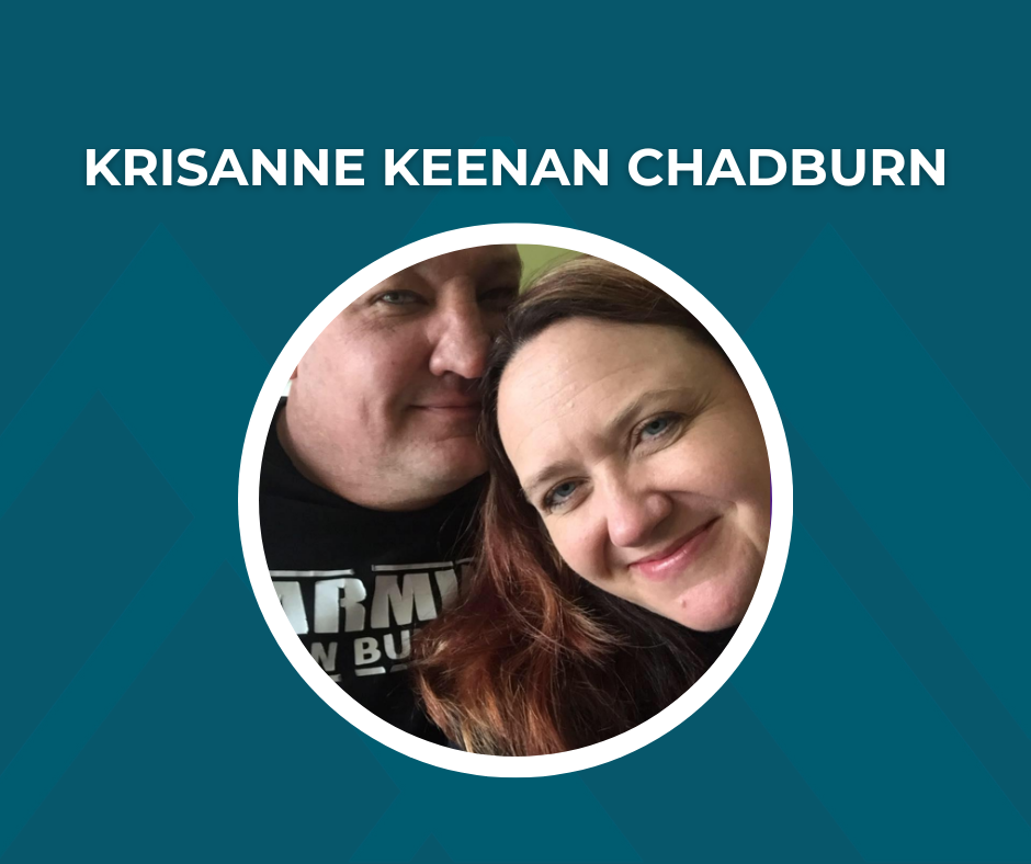 Picture of Krisanne Keenan Chadburn with text "Krisanne Keenan Chadburn"