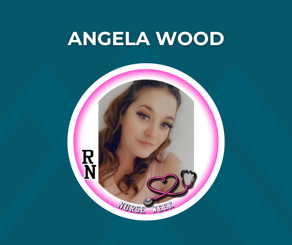 Picture of Angela Wood with text "Angela Wood"