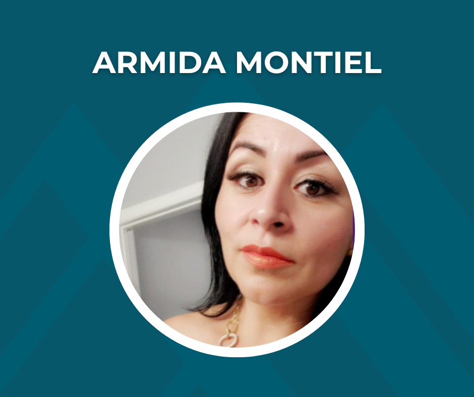 Picture of Armida Montiel with text "Armida Montiel"